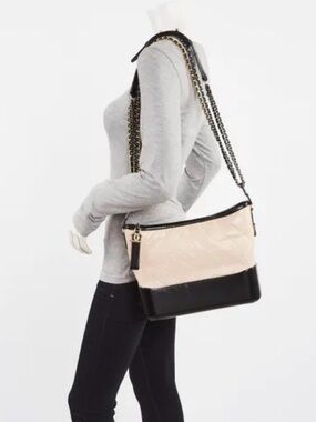 Pre-Owned Chanel Large Aged Calfskin Quilted Gabrielle crossbody hobo bag